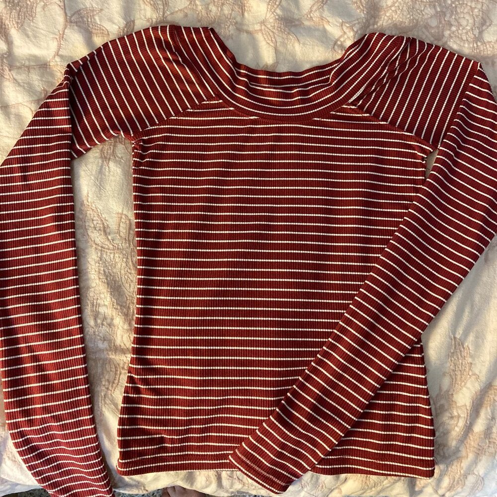 BDG Urban Outfitters fitted, ribbed, stripped shirt